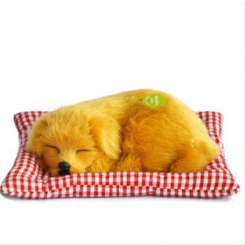 Simulation animal cat bed dog pet birthday gift Simulation toys for Children sleepping cat dog electronic pet