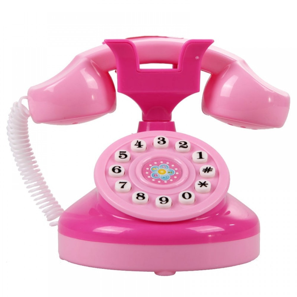 Cute Mini Simulated Flashing Toy Phone Fun Pink Lighting Phone Toy Baby Girls Educational Play House Pretend Play Toy