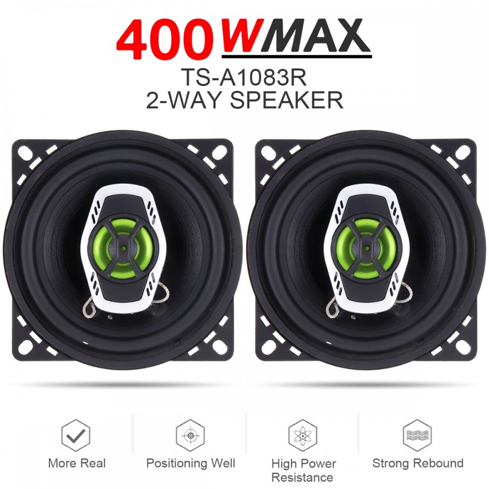 2pcs 4 Inch 10cm 400W 2 Way Hifi Car Coaxial Speaker Loudspeaker Auto Audio Music Stereo Full Range Frequency Loud Speakers