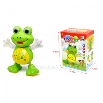 YIJUN New Electronic Dancing Frog Pet Toys Robot doll Toys Light Music Universal Interactive Toys Children Toys Brithday Gifts