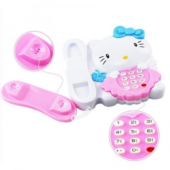 Kitty Mobile Baby Phone Toy For Children Interactive Educational Musical Toys Phone With Sound And Light As Gift For Little Kids