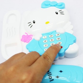 Kitty Mobile Baby Phone Toy For Children Interactive Educational Musical Toys Phone With Sound And Light As Gift For Little Kids