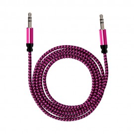 Pink 3.5mm Jack Audio Cable Jack 3.5 mm Male to Male Cloth Audio Aux Cable For iPhone Car Headphone Speaker Wire Line Aux Cord