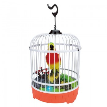 Children Electronic Interactive Talking Toys Pets Simulation Bird Cage Birdcage Kids Christmas New Year Gift Garden Ornaments