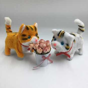 2019 Cute Electronic Pets Cats Dolls Cat Meowth Children Toy Battery Plush Walking Barking Electronic Cat Birthday Toys