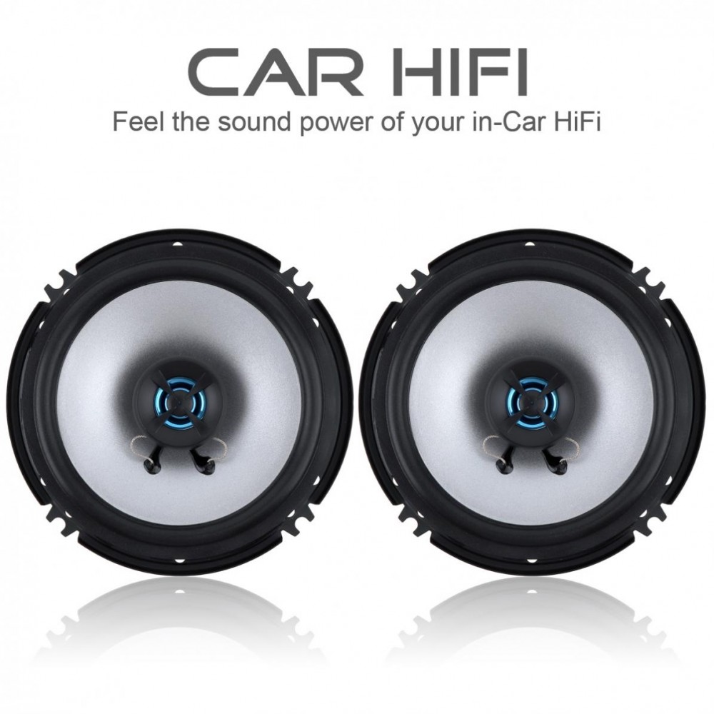 2pcs LaBo 6.5 Inch 100W 2 Way Car Coaxial Hifi Speaker Vehicle Door Auto Audio Music Stereo Full Range Frequency Loud Speaker