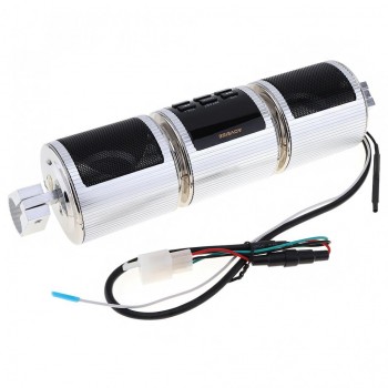 Bluetooth Motorcycle Stereo Speaker Motorbike MP3 Music Player FM Radio Adjustable Bracket Waterproof LED Display