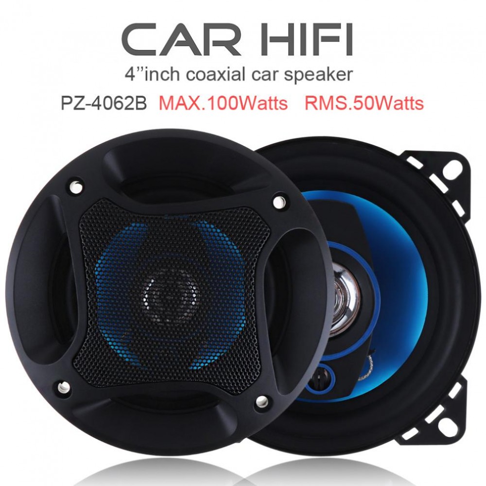 2pcs! Car Speaker 4 Inch 100W 3 Way Auto Car Coaxial Hifi Speakers Horn Audio Music Stereo Full Range Frequency Loudspeaker