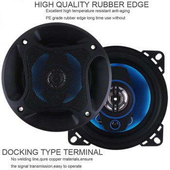 2pcs! Car Speaker 4 Inch 100W 3 Way Auto Car Coaxial Hifi Speakers Horn Audio Music Stereo Full Range Frequency Loudspeaker