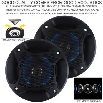 2pcs! Car Speaker 4 Inch 100W 3 Way Auto Car Coaxial Hifi Speakers Horn Audio Music Stereo Full Range Frequency Loudspeaker