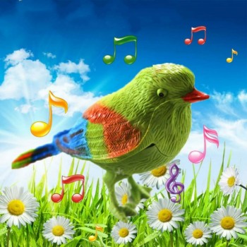 Voice Control Music Bird Toy Simulation Cute Sing Song Bird Toy Doll 2018  Funny Electronic Pet Cage Decoration Toys Morning Bir