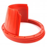 2pcs Car audio refit 6.5-inch speaker waterproof cover audio rust protection pad speaker soft waterproof cover red