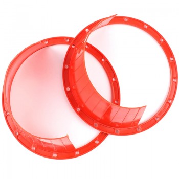 2pcs Car audio refit 6.5-inch speaker waterproof cover audio rust protection pad speaker soft waterproof cover red