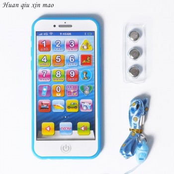 kids phone baby toy phone Childrens music mobile phone baby early learning machine russian language toy phone with light