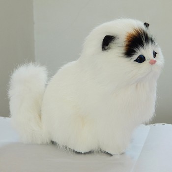 Real Hair Electronic Pets Cats Dolls Simulation Animal Cat Toys Meowth Childrens Cute Pet Plush Toys Model Ornaments Xmas Gifts