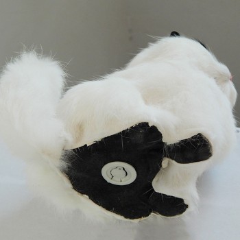 Real Hair Electronic Pets Cats Dolls Simulation Animal Cat Toys Meowth Childrens Cute Pet Plush Toys Model Ornaments Xmas Gifts