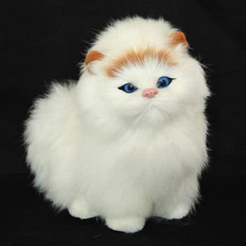 Real Hair Electronic Pets Cats Dolls Simulation Animal Cat Toys Meowth Childrens Cute Pet Plush Toys Model Ornaments Xmas Gifts