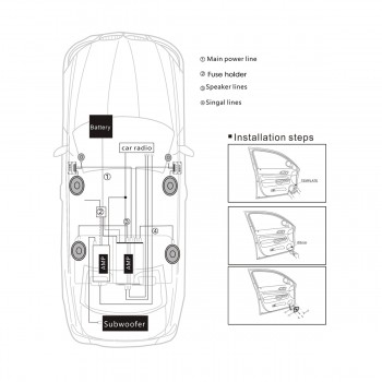 2Pcs 120W Hifi Speakers Auto Radio Stereo Tweeters Speaker Loundspeaker Black Transparent Silk Stretch Film for Cars Vehicle