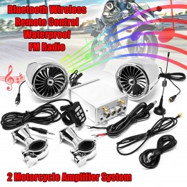 2psc 600W Bluetooth Motorcycle Stereo Speaker Audio System Waterproof Sound Amplifier for Speakers Mp3 Motorcycle Music