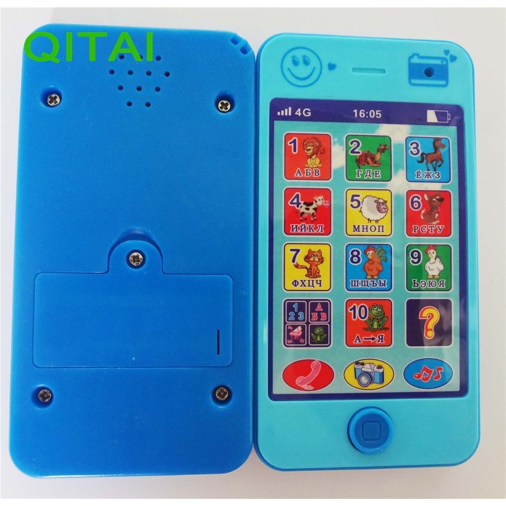 QITAI childrens educational simulation music mobile phone 4G the latest version of Russian language Baby phone cd935