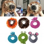 Animal Camera Buddies Lens Accessory for Child/Kid/Pet Photography Knitted Lion Octopus Teaser Toy Lens Posing Photo Props