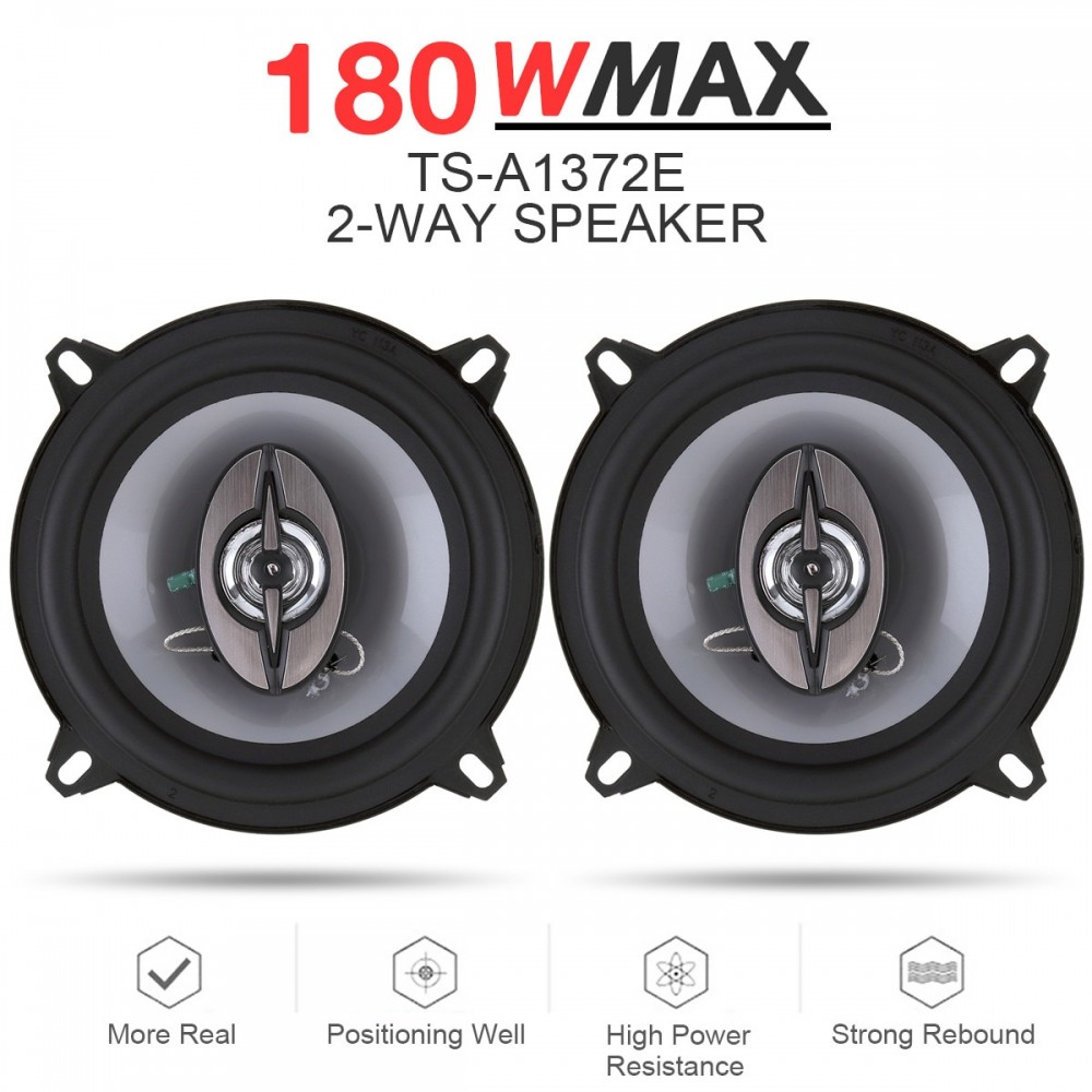 2pcs 5 Inch 13cm 180W 2 Way Car Coaxial Loud Speaker Auto Music Stereo Full Range Frequency Hifi Loudspeaker
