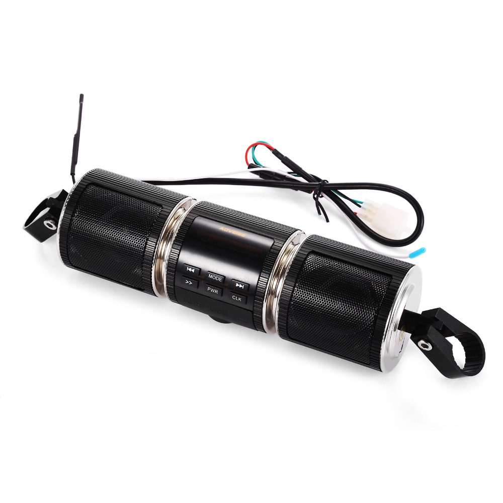 AOVEISE MT487 DC 12V Motorcycle Bluetooth MP3 Music Player Water-resistant LED Display Stereo System Support USB TF Card