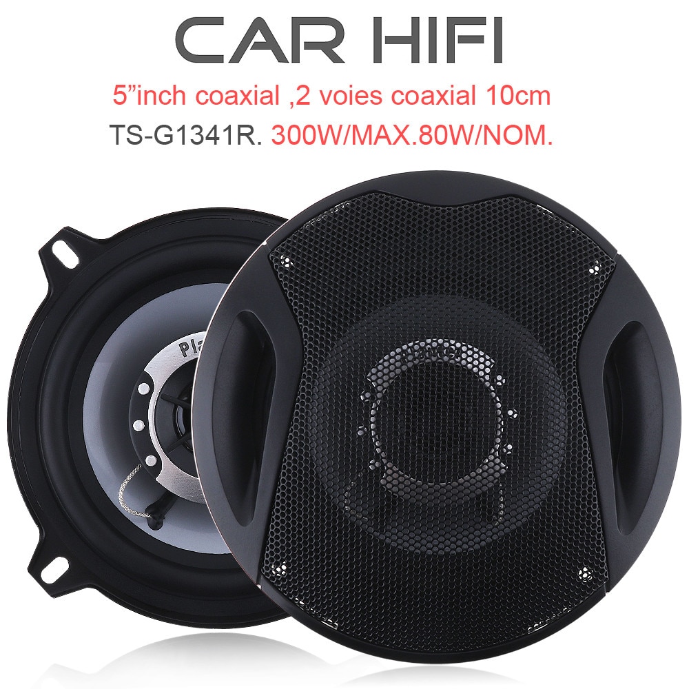 TS-G1341R 2pcs 5 Inch 300W Car HiFi Coaxial Speaker Vehicle Door Auto Audio Music Stereo Full Range Frequency Loudspeaker