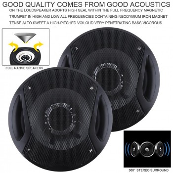 TS-G1641R 2pcs 6.5 Inch 400W 12V Car HiFi Coaxial Speaker Vehicle Door Auto Audio Music Stereo Full Range Frequency Loudspeaker