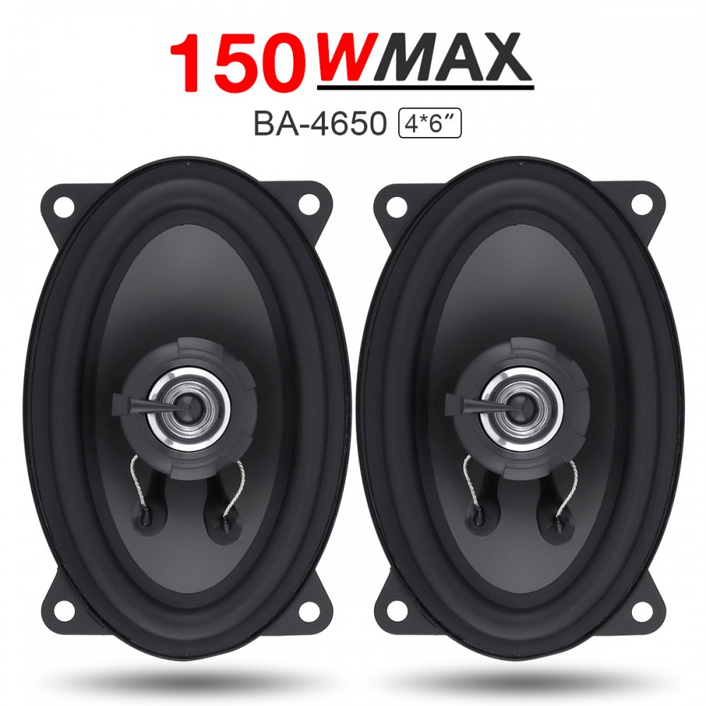 2pcs 4*6 Inch 2 Way 150W Car Coaxial Speaker Automobile Auto HiFi Audio Full Range Frequency Loud Speaker High Pitch Loudspeaker