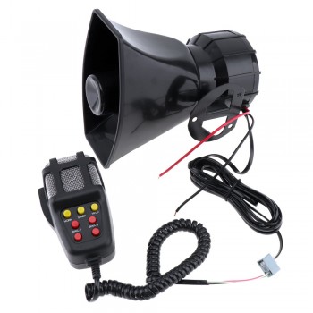 100W 7 Sounds Motorcycle Car Loud Speaker Electronic Warning Siren Horn Alarm Firemen Ambulance Loudspeaker with MIC Microphone