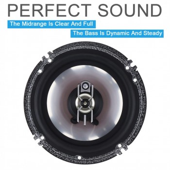 1Pair 6 Inch 450W 3 Way Car Coaxial  Auto Audio Music Stereo Full Range Frequency Hifi Speakers Non-destructive Installation