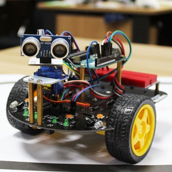 2-in-1 Super Starter Smart Intelligent Robot Car with Tutorial Programmable Stem Toys for Arduino with for UNO R3 Mainboard