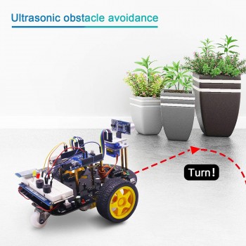 2-in-1 Super Starter Smart Intelligent Robot Car with Tutorial Programmable Stem Toys for Arduino with for UNO R3 Mainboard