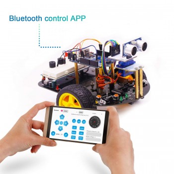 2-in-1 Super Starter Smart Intelligent Robot Car with Tutorial Programmable Stem Toys for Arduino with for UNO R3 Mainboard