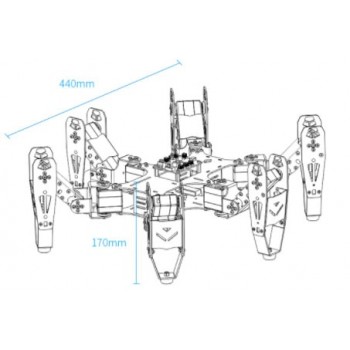 DIY Hexapod Robot Bionic Spider Robot Kit Arduino Intelligent Programmable Robot KEXUE Kids Educational Toys