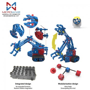 Micromake Kids Modular Robotic Engineering DIY Kit Christmas Gift for Family Technic STEM Educational Birthday Toys for Children