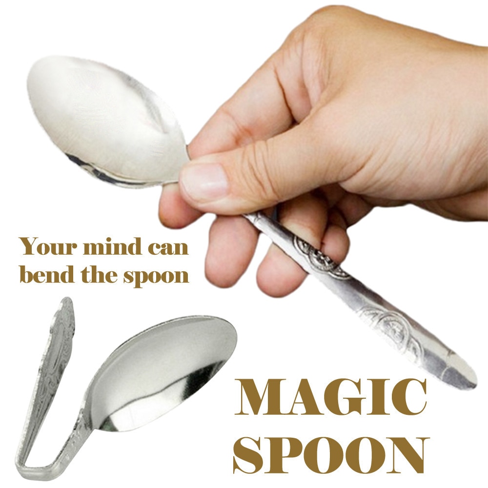 Magic Trick Idea bending spoon Gimmick Perfect Mind Bend Spoon Bending Naughty Joke Kids Toys Magic spoon