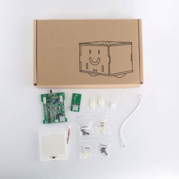 LED Light Wood DIY Square Stitching Robot Programmable Cube Robot Kits Kids Educational Science Toys