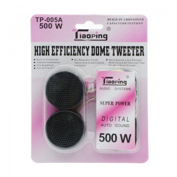 ZYHW Brand 2 Pcs Black Plastic Dome Car Auto Tweeter Speakers