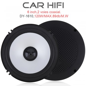 2pcs 6 Inch 120W Car HiFi Coaxial Speaker Vehicle Door Auto Audio Music Stereo Full Range Frequency Speakers for Cars