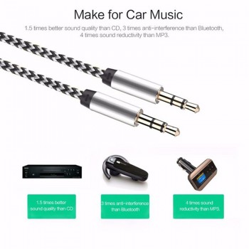 New 3.5mm Jack Audio Cable Jack 3.5 mm Male to Male Cloth Audio Aux Cable For iPhone Car Headphone Speaker Wire Line Aux Cord
