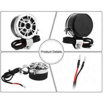 1 Paired AV - M183 Motorcycle Waterproof Loudspeaker Electric Car HiFi Full Range Motorbike Modified Speakers 12V Car Horn