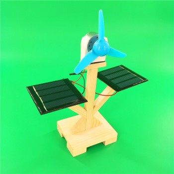 New DIY Solar Fan Model Building Material Kits Hybrid Drive Science Experiment Discovery Toys Creative Educational