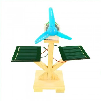 New DIY Solar Fan Model Building Material Kits Hybrid Drive Science Experiment Discovery Toys Creative Educational