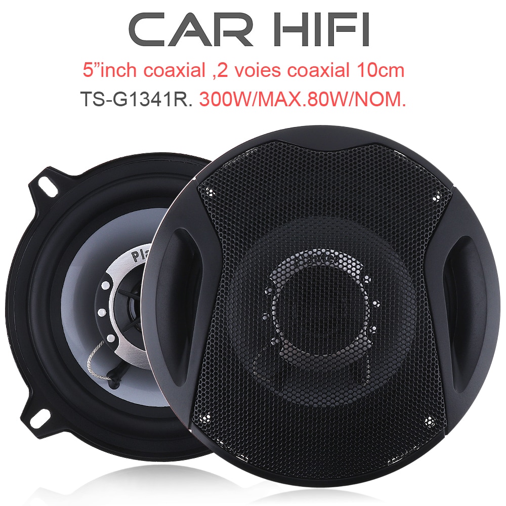 2pcs 5 Inch 300W Car HiFi Coaxial Speaker Vehicle Door Auto Audio Music Stereo Full Range Frequency Speakers for Cars