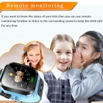 Kids Smart Watch Wristwatch 1.44 Inches Touch Screen LBS Positioning Watch Lighting SOS Watch SIM Calls Voice Chat for Children
