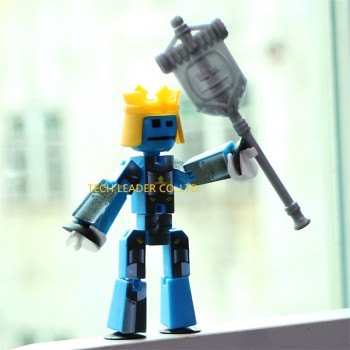 Stik Sucker Robot Z Animation Movie DIY Studio Magic Changing Screen Weapon Model Building Kit Stikbox Toys Back to School Gift