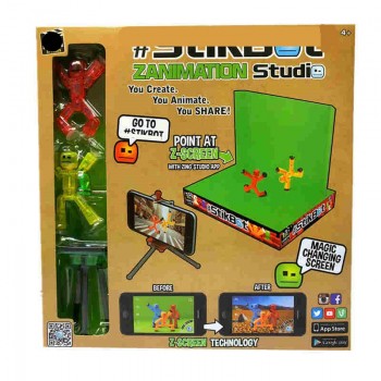 Stik Sucker Robot Z Animation Movie DIY Studio Magic Changing Screen Weapon Model Building Kit Stikbox Toys Back to School Gift