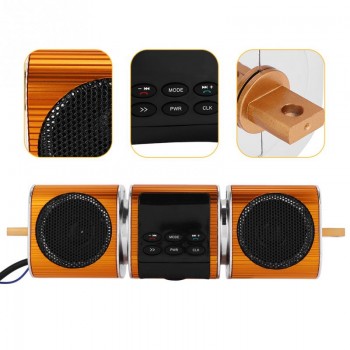 New Motorcycle Motorbike MP3 Music Player Speakers Bluetooth Stereo Speaker FM Radio Waterproof Adjustable Bracket Audio Player